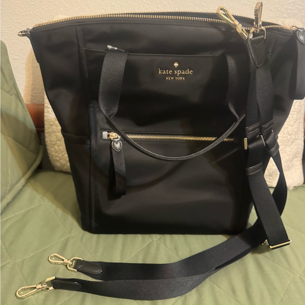 Kate Spade Black Nylon Tote Bag